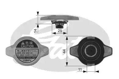 Крышка радиатора 1,1 бар мал клапан RC134 GATES