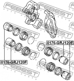 Mitsubishi Pajero Toyota LC 120 поршень переднего суппорта 0176-GRJ120F FEBEST
