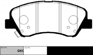 Колодки тормозные дисковые передние GK0500 CTR