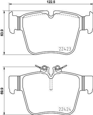 MB GLC X253 6/15-/  тормозные колодки задние P50133 BREMBO