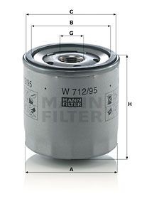 VAG 1.2-1.6, TFSI 12- фильтр масляный    (см. ВИН  ПРОВЕРЯЙ) Polo sedan 15- 110  W71295 MANN FILTER