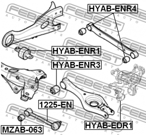 Kia Ceed 09-10 сайлентблок зад подруливающий VIN HYAB-EDR1 FEBEST
