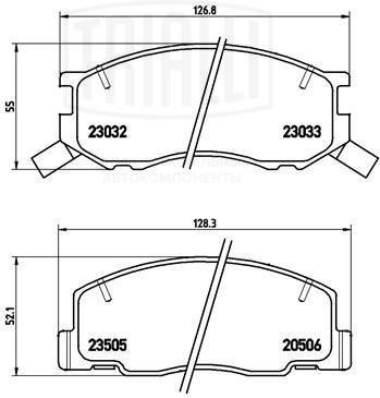 Toyota Town Ace (96-)  Передние тормозные колодки PF4340 TRIALLI