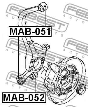 Mitsubishi Lancer, Galant с/блок задней цапфы нижний MAB-052 FEBEST
