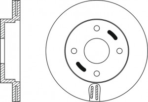 Диск тормозной передник Micra k11 RN1233 NIBK