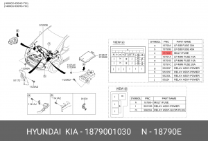 Мультипредохранител 125A 1879001030 HYUNDAI KIA
