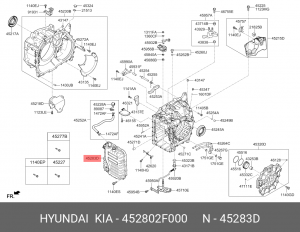 КРЫШКА АКПП ПЕРЕДНЯЯ- -SOLARIS 17- 452802F000 HYUNDAI KIA