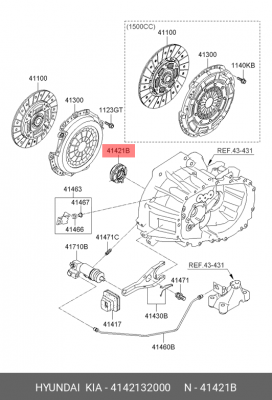Hyundai Elantra 06-/i30 06-/12-/Ceed 06-/12-/Verna/Rio 06-/12-/i40 1.6/Solaris в 4142132000 HYUNDAI KIA