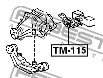 Toyota Sprinter AE114, 115 4WD опора заднего редуктора задняя TM-115 FEBEST
