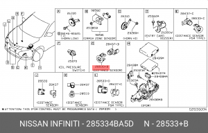Nissan X-Trail T32 окантовка датчика парковки переднего центрального 28533-4BA5D NISSAN INFINITI