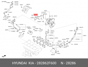 Huyndai Santa FE Прокладка турбины 282862F600 HYUNDAI KIA