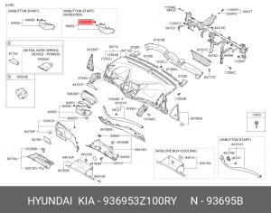 Hyundai i40 Кнопка включения обогрева руля 936953Z100RY HYUNDAI KIA