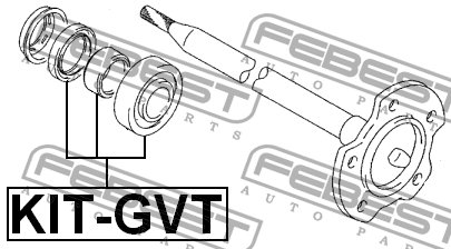 Suzuki GV -05 подшипник задней полуоси с сальником и запорной втулкой KIT-GVT FEBEST