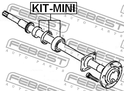 Подшипник полуоси с сальником, втулкой KIT-MINI FEBEST