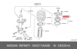 ОПОРА АМОРТИЗАТОРА 543211KA0B NISSAN INFINITI