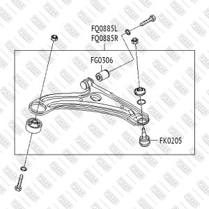 Hyundai Accent 00-/Solaris 11-17/Getz/Elantra 00-05/Matrix/Picanto 04-09 VIN Шар FK0205 FIXAR