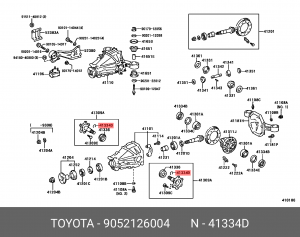 Toyota кольцо стопорное привода 90521-26004 TOYOTA