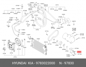 Hyundai (см VIN) ось ролика кондиционера 9783022000 HYUNDAI KIA