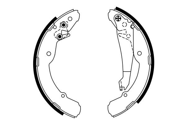 VAG Polo-Sedan\Skoda Octavia1/2\WV Caddy Колодки задние барабан 230x32 0 986 487 555 BOSCH