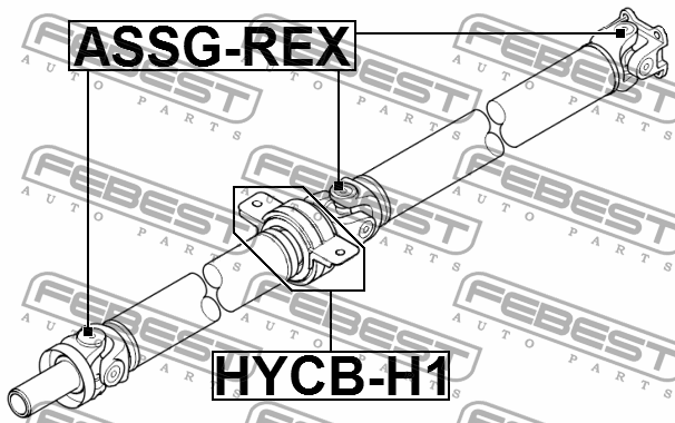 Hyundai H1 -подвесной подшипник HYCB-H1 FEBEST