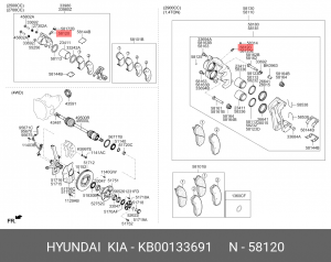Kia Spectra Штуцер термозной системы (ключ 8) KB00133691 HYUNDAI KIA