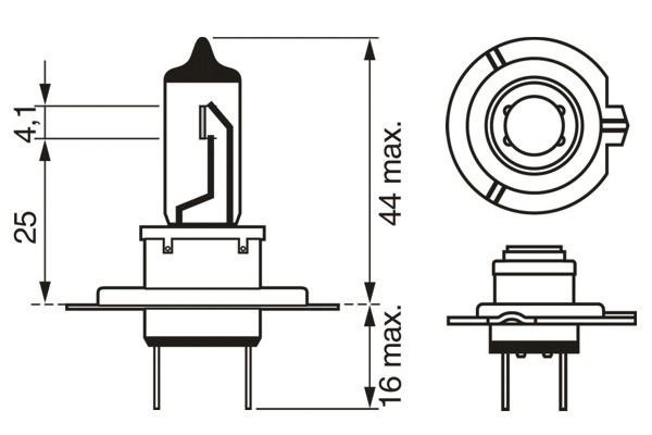 H7 GIGALIGHT+120 12V 55W 2шт упаковка 1987301107 BOSCH