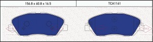 Hyundai SantaFe 06-/13-/15-/Sorento 09-/SS Actyon NEW 2011- Тормозные колодки пе TCA1161 TATSUMI