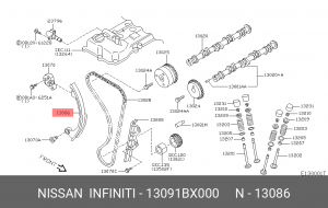 Nissan cr14de башмак натяжитель цепи ГРМ 13091-BX000 NISSAN INFINITI