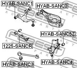 Hyundai Elantra/Ceed/i30 06-10/Sportage 11-16/ix55 Сайлентблок задней цапфы (Шар HYABSANC5Z FEBEST