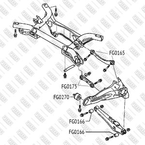 Mitsubishi Lancer 9, 10, Cedia, Outlander, Mirage 95-03 с/блок заднего нижнего п FG0166 FIXAR
