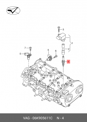 Свеча зажигания LongLife 06K 905 611 C VAG