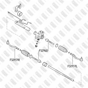Hyundai Solaris 11-17/Rio 11-17 Наконечник рулевой левый FS0959L FIXAR