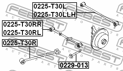 Nissan X-Trail 30 тяга продольная 0225-T30R FEBEST
