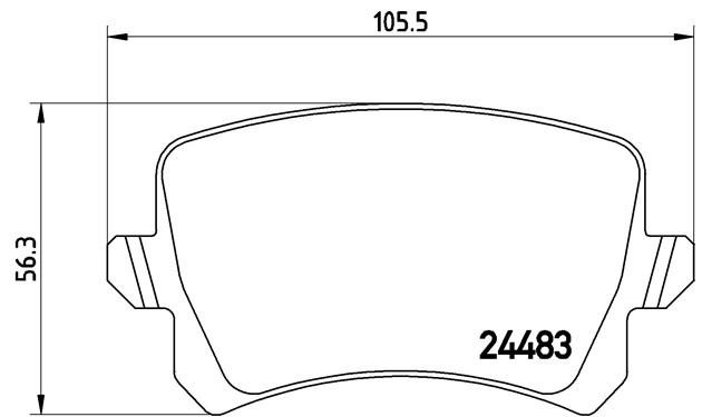 Колодки тормозные (Колодки тормозные дисковые задн. AUDI Q3 (8UB 8UG) 06/11-> /  P85109 BREMBO
