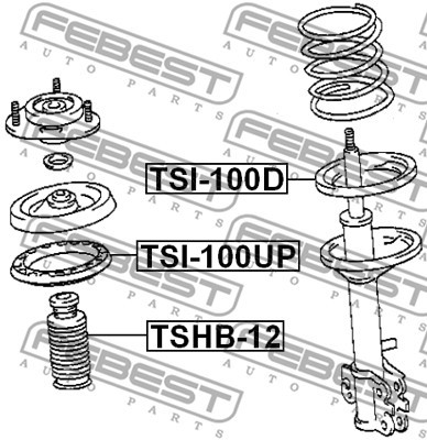 Toyota проставка пружины знижняя TSI-100D FEBEST