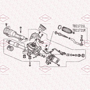 Honda Civic 4D 06- наконечник рулевой левый TEC1721L TATSUMI