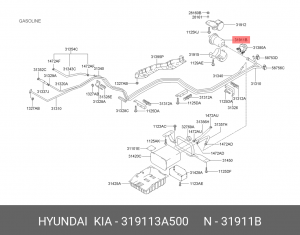 HYUNDAI Trajet 2.0б 07- фильтр топливный 319113A500 HYUNDAI KIA