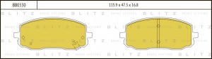 Kia Picanto 04-09/i10/i20 1.2(VIN) 58101-07A00 колодки тормозные перед. BB0330 BLITZ