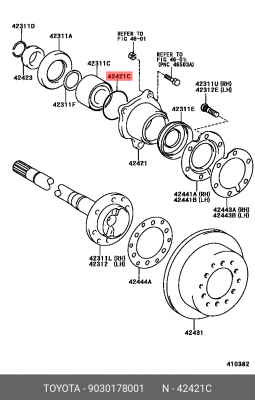Toyota кольцо уплотнительное на полуось 90301-78001 TOYOTA