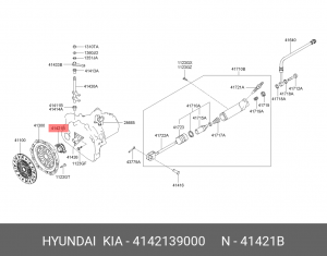 Hyundai Sonata EF/Тагаз/SantaFe00/Elantra00-05 1.8-2.0/Matrix1.8-2.0 Выжимной по 4142139000 HYUNDAI KIA