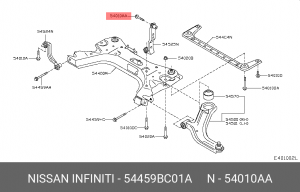 Nissan Note, Micra K12 болт тяги подрамника AT 54459-BC01A NISSAN INFINITI