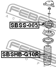SUBARU IMPREZA G10 1992-2002 опора заднего аммортизатора SBSS-005 FEBEST