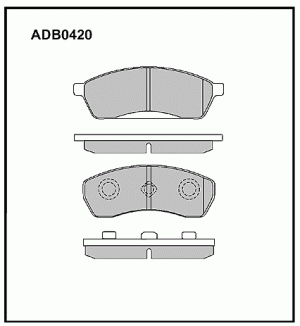 Subaru Vivio колодки передние ADB0420 ALLIED NIPPON