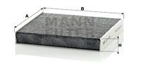 Toyota Corolla X 07-, LC200, LC150 и т.д. фильтр салона угольный 87139-30040 CUK1919 MANN FILTER
