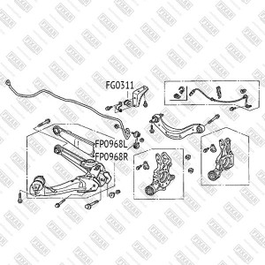 Honda Civic FD с 06гг втулка Заднего стабилизатора FG0311 FIXAR