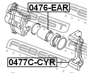 Mitsubishi Lancer 9 скоба заднего суппорта 0477C-CYR FEBEST