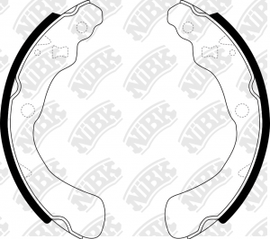 HONDA Logo колодки барабанные задние FN5528 NIBK