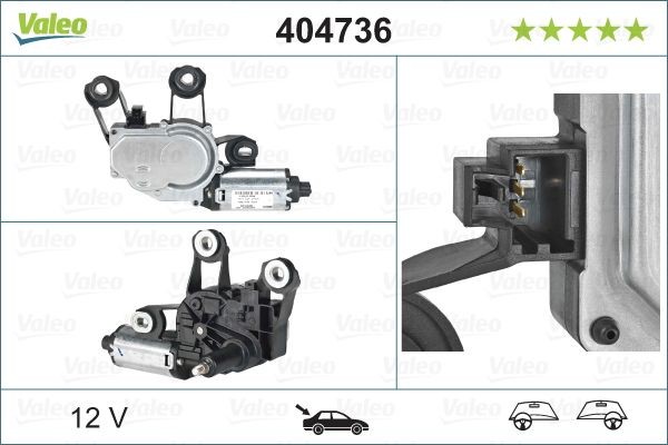 Ford Fiesta мотор заднего стеклоочистителя 404736 VALEO PHC