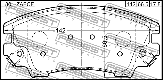 Opel Insignia колодки передние со скобами в комплекте 1801-ZAFCF FEBEST