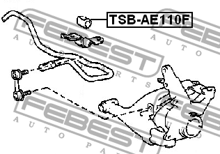 TOYOTA COROLLA AE11 /CE11 /EE111 1995-2000 втулка переднего стабилизатора TSB-AE110F FEBEST